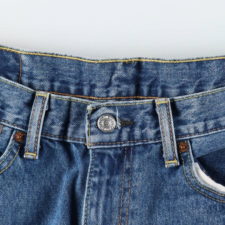 Levi's 550 tapered denim pants for men, size W34 cotton blue type Vintage Second Hand