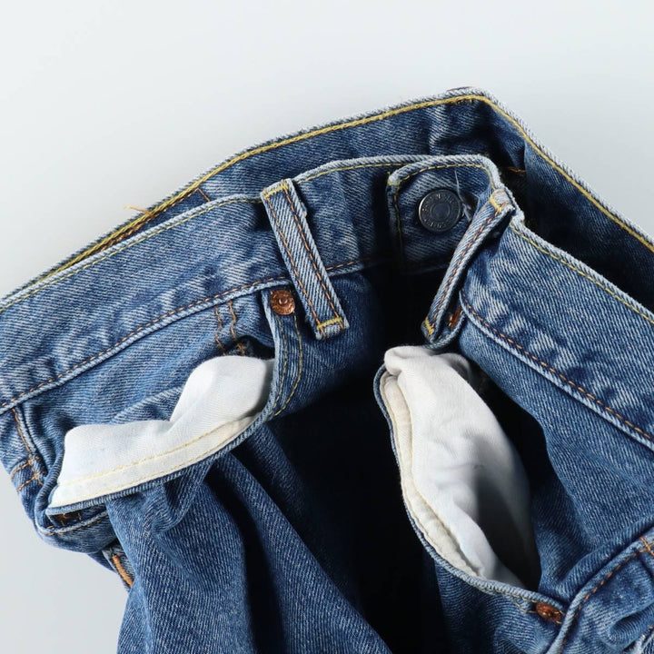 Levi's 550 tapered denim pants for men, size W34 cotton blue type Vintage Second Hand