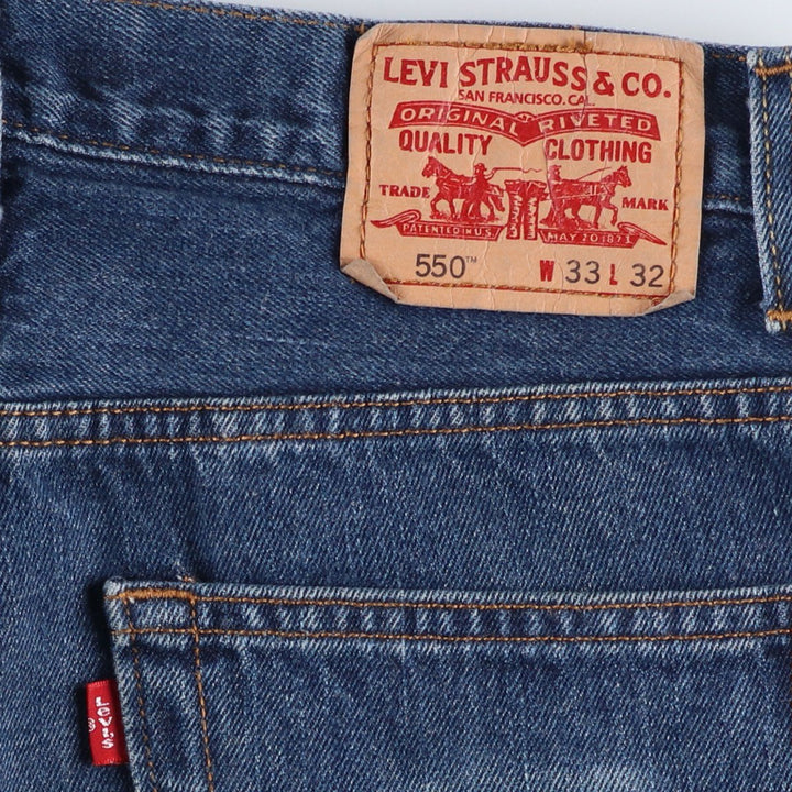 Levi's 550 Relaxed Fit Tapered Denim Pants for Men, W31 equivalent cotton blue type Vintage Second Hand