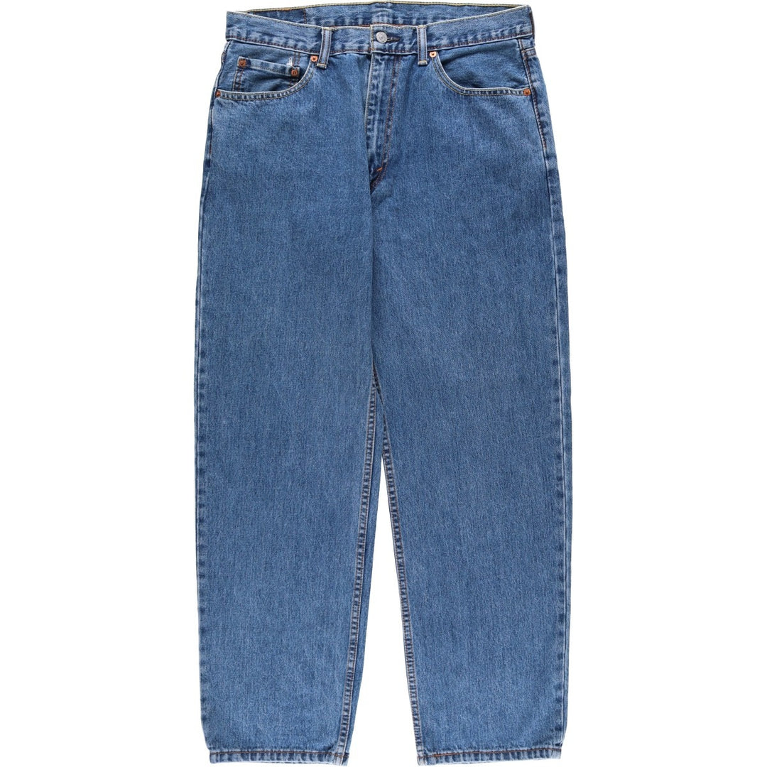 Levi's 550 tapered denim pants for men, size W34 cotton blue type Vintage Second Hand