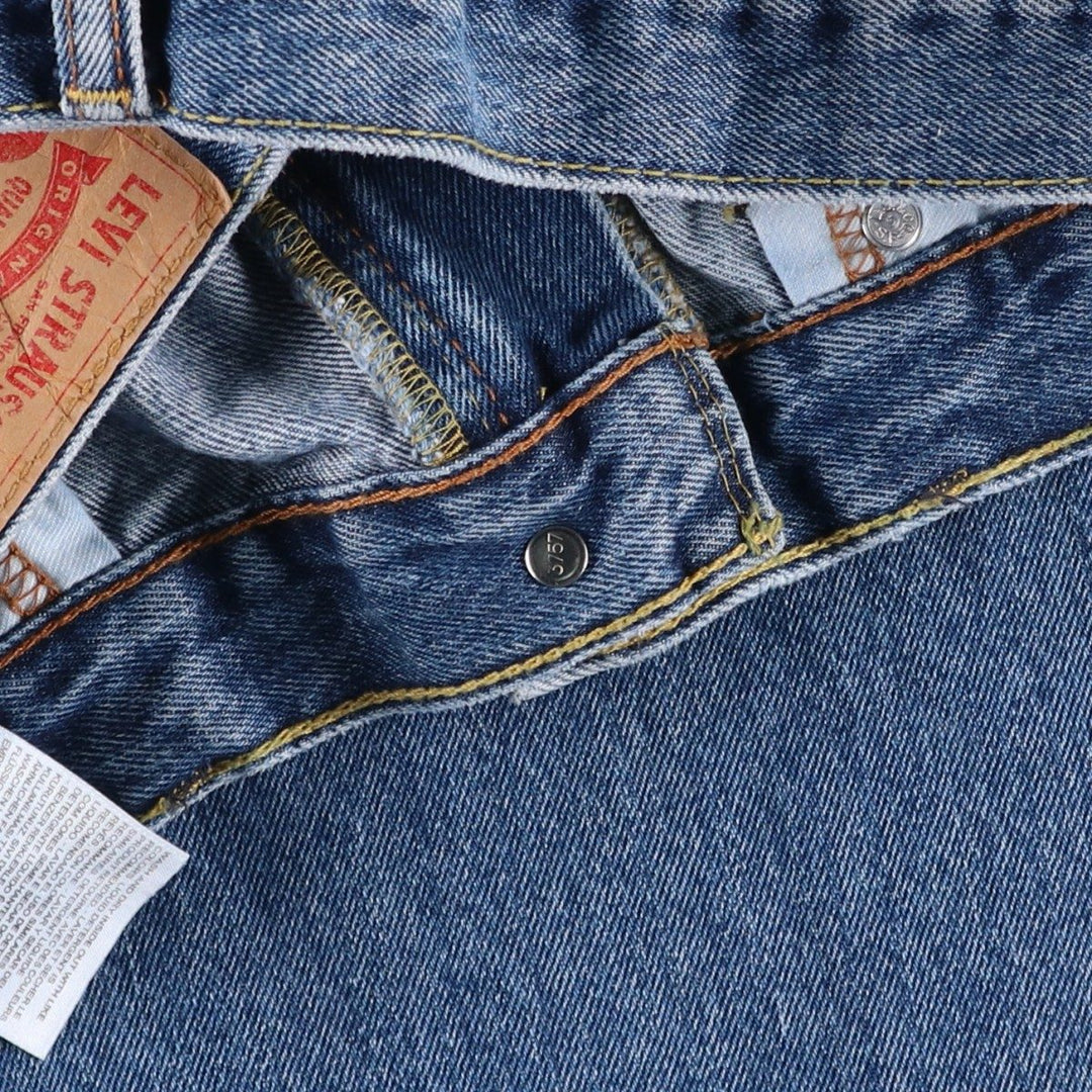 Levi's 550 tapered denim pants for men, size W34 cotton blue type Vintage Second Hand