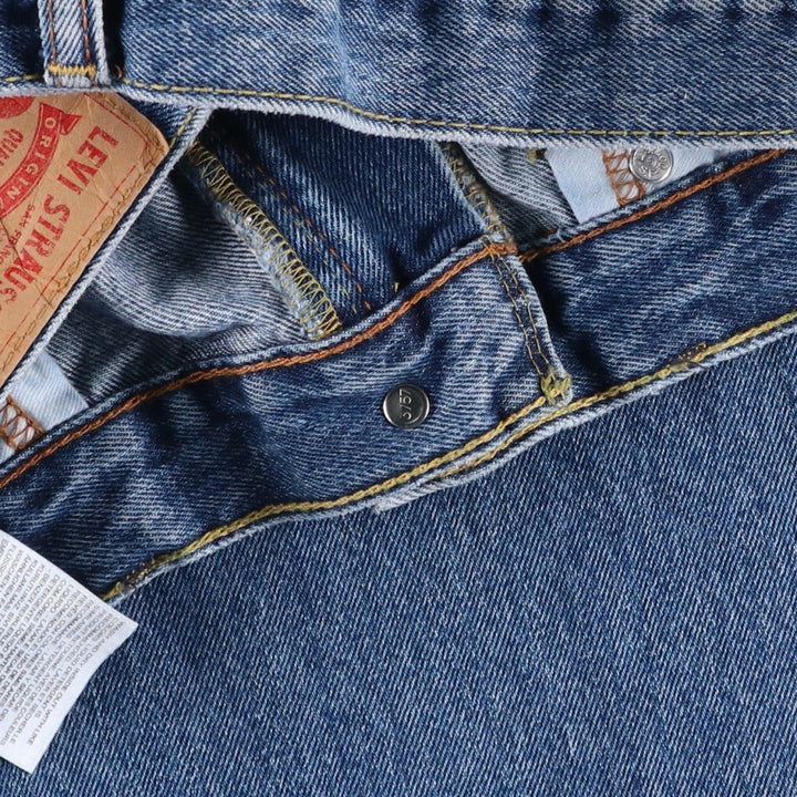 Levi's 550 tapered denim pants for men, size W34 cotton blue type Vintage Second Hand