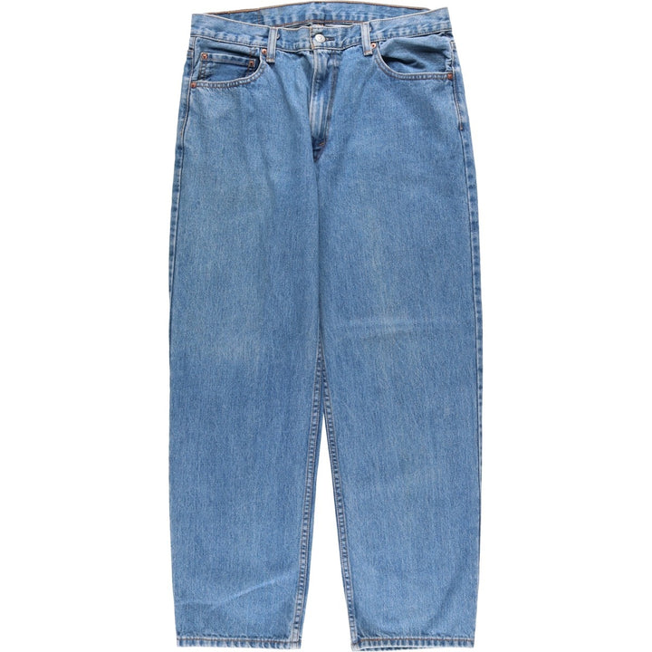 Levi's 550 tapered denim pants for men, size W34 cotton blue type Vintage Second Hand