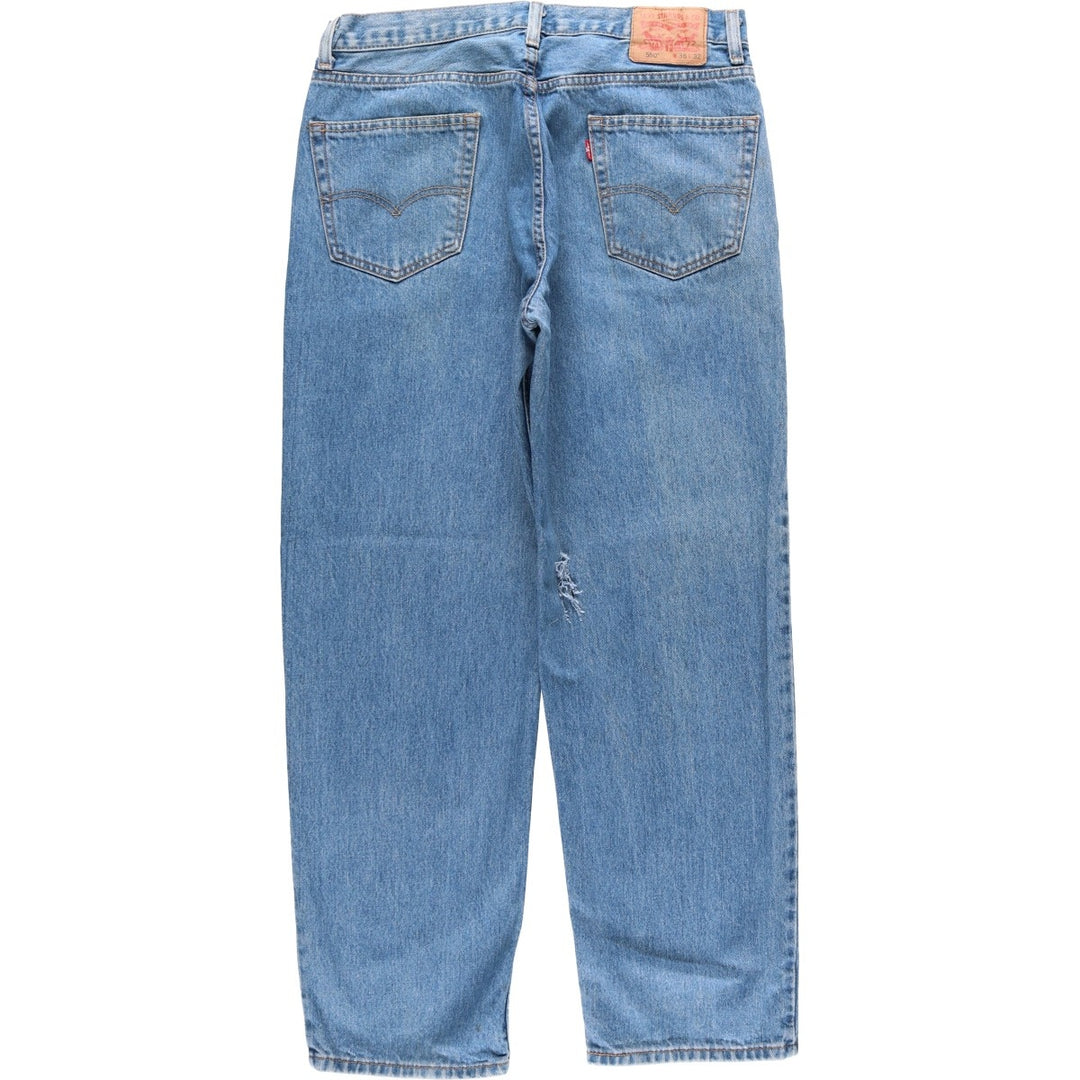 Levi's 550 tapered denim pants for men, size W34 cotton blue type Vintage Second Hand