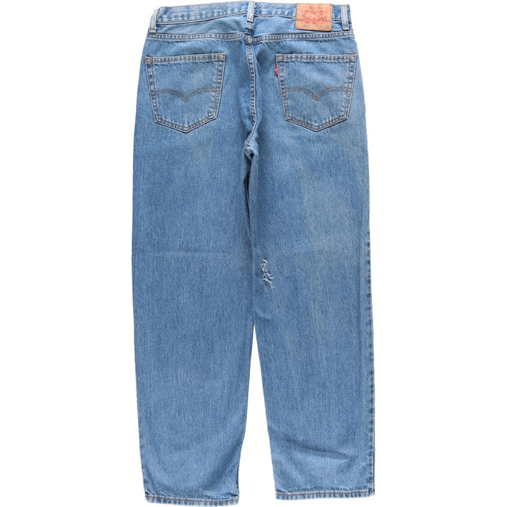 Levi's 550 tapered denim pants for men, size W34 cotton blue type Vintage Second Hand