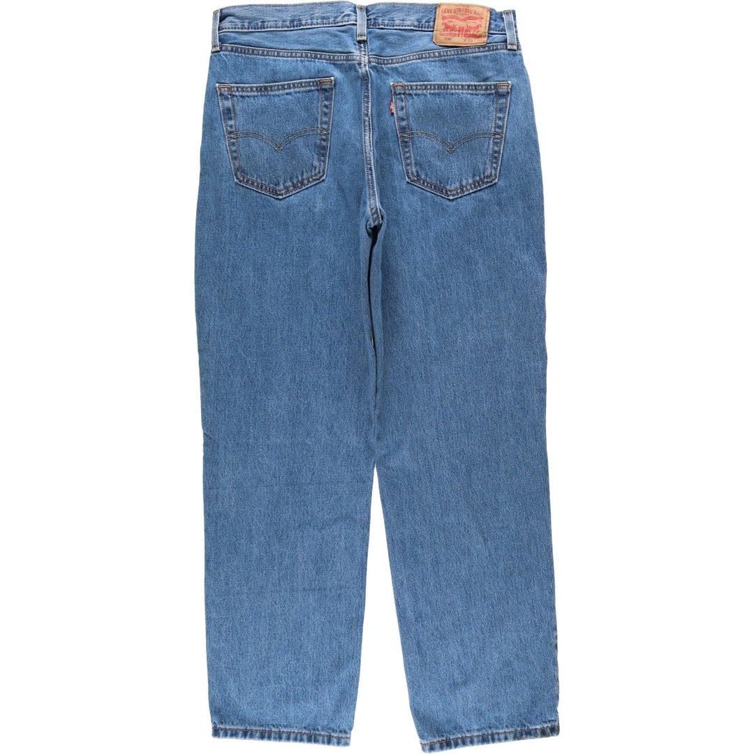 Levi's 550 tapered denim pants for men, size w35 cotton blue type Vintage Second Hand