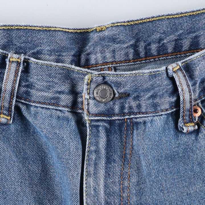 Levi's 550 tapered denim pants for men, size W34 cotton blue type Vintage Second Hand