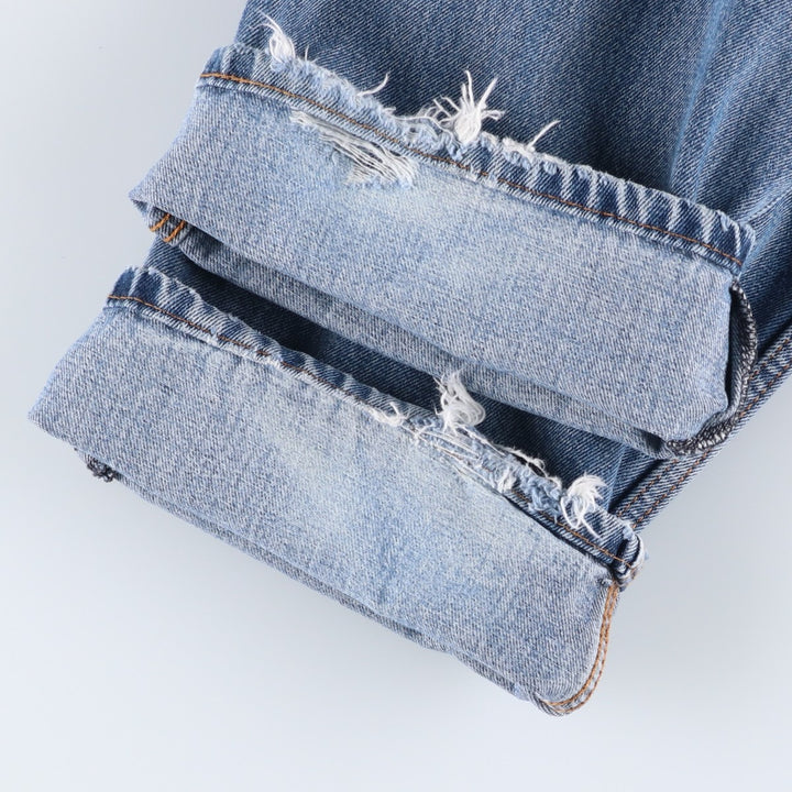 Levi's 550 tapered denim pants for men, size W34 cotton blue type Vintage Second Hand