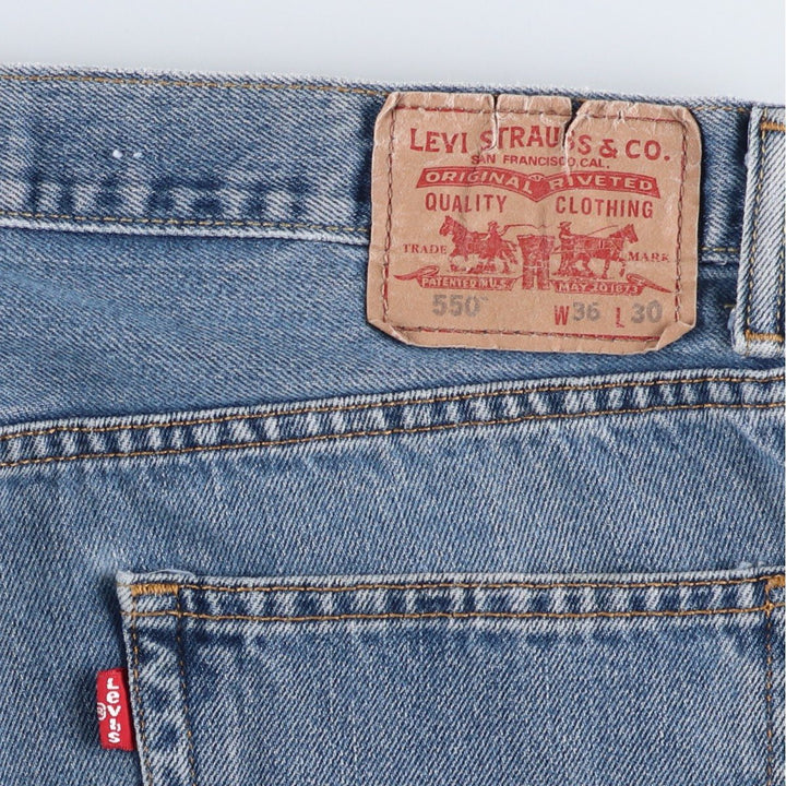 Levi's 550 Relaxed Fit Tapered Denim Pants for Men, W36 cotton blue type Vintage Second Hand