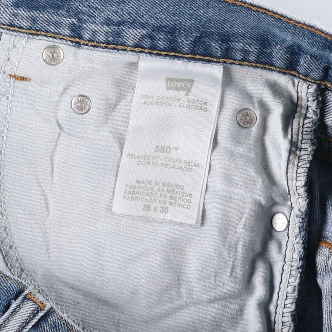 Levi's 550 Relaxed Fit Tapered Denim Pants for Men, W36 cotton blue type Vintage Second Hand