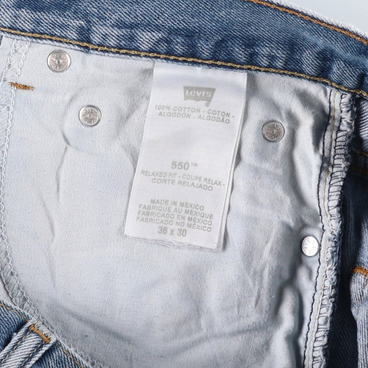 Levi's 550 Relaxed Fit Tapered Denim Pants for Men, W36 cotton blue type Vintage Second Hand