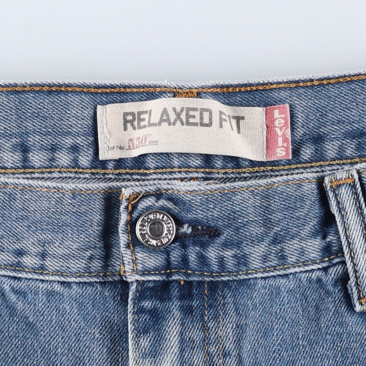 Levi's 550 Relaxed Fit Tapered Denim Pants for Men, W36 cotton blue type Vintage Second Hand