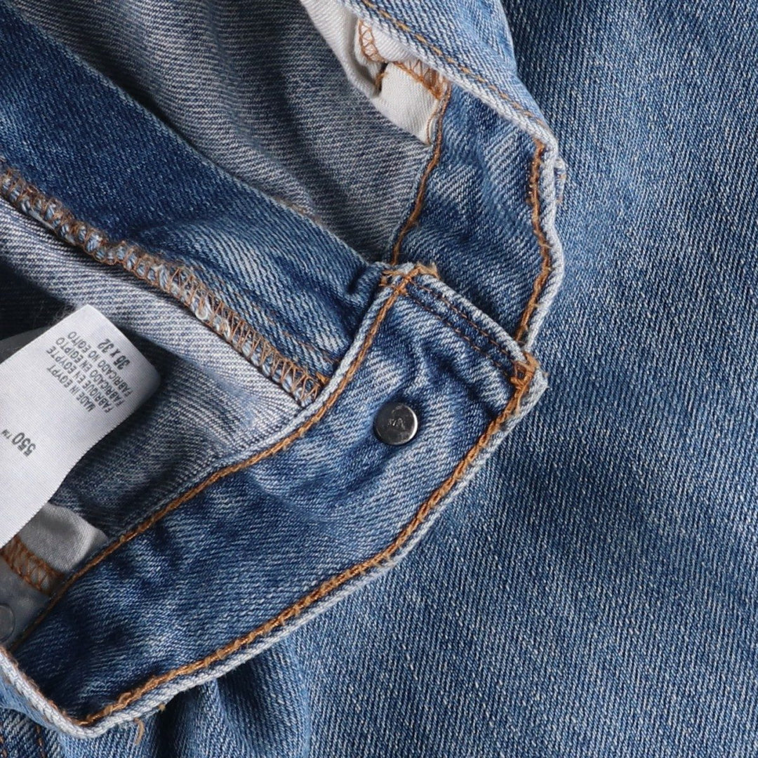Levi's 550 tapered denim pants for men, size w36 cotton blue type Vintage Second Hand