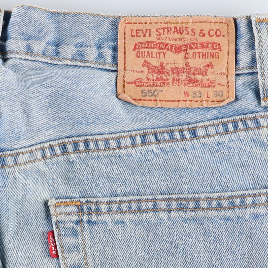 Levi's 550 Relaxed Fit Tapered Denim Pants for Men, W31 equivalent cotton Blue type light blue Vintage Second Hand