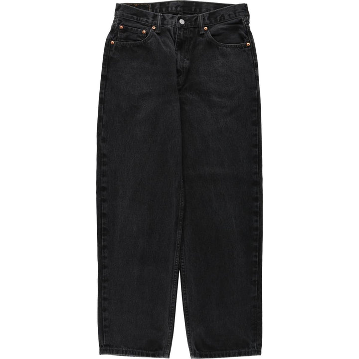 Levi's 550 Black Denim Tapered Jeans, Men's Size W33 (approx.), Vintage cotton black type Vintage Second Hand