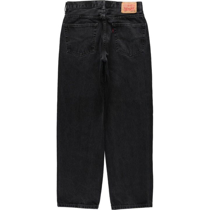 Levi's 550 Black Denim Tapered Jeans, Men's Size W33 (approx.), Vintage cotton black type Vintage Second Hand