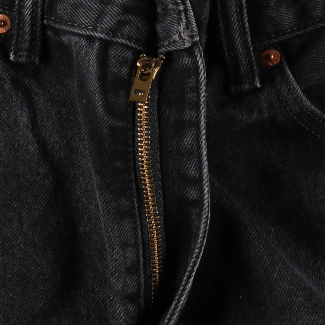 Levi's 550 Black Denim Tapered Jeans, Men's Size W33 (approx.), Vintage cotton black type Vintage Second Hand