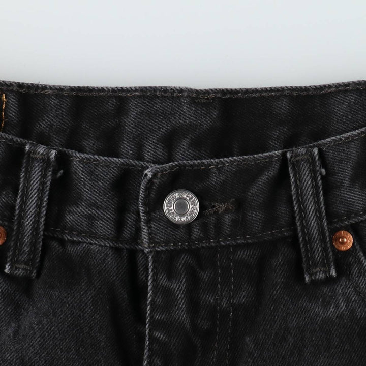 Levi's 550 Black Denim Tapered Jeans, Men's Size W33 (approx.), Vintage cotton black type Vintage Second Hand