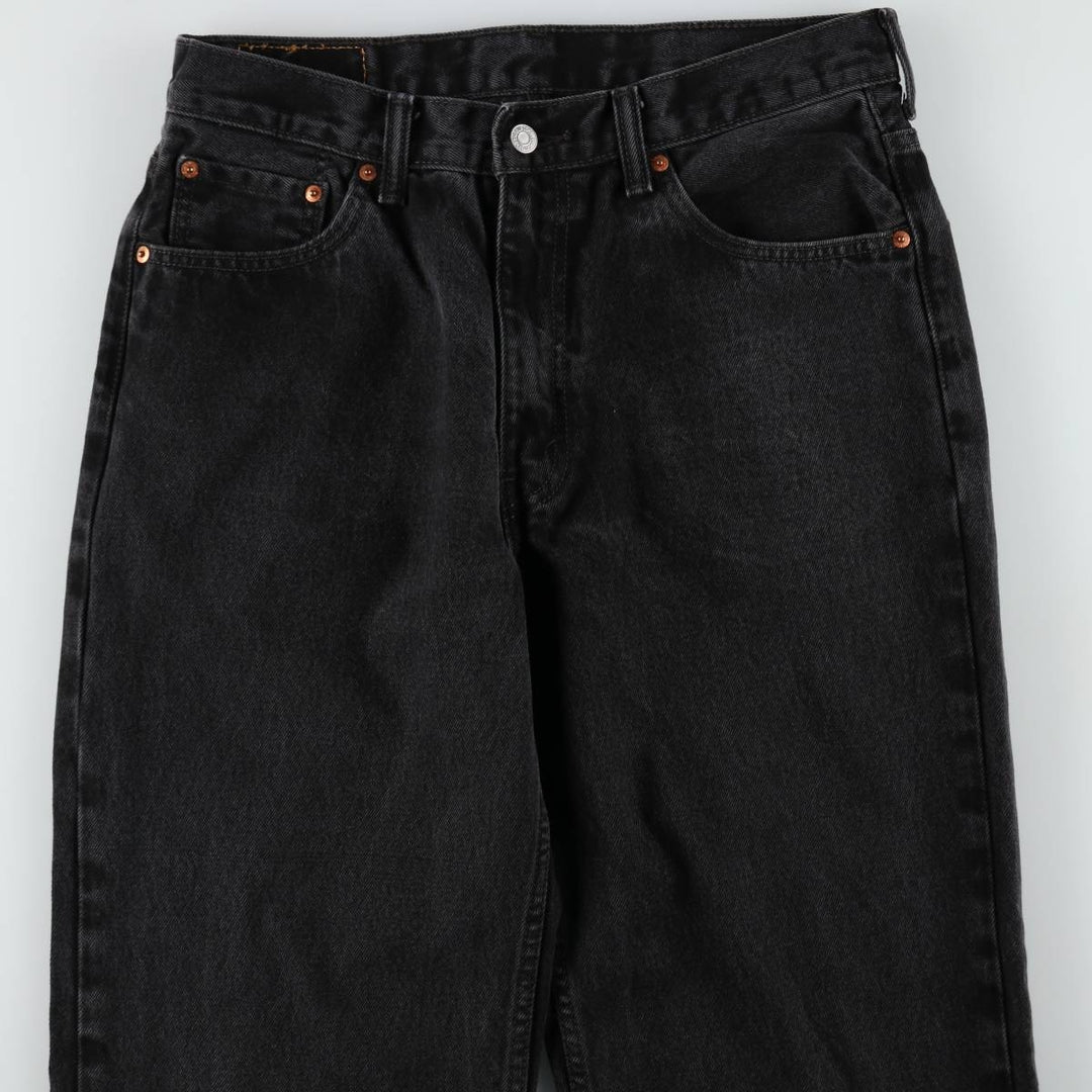 Levi's 550 Black Denim Tapered Jeans, Men's Size W33 (approx.), Vintage cotton black type Vintage Second Hand