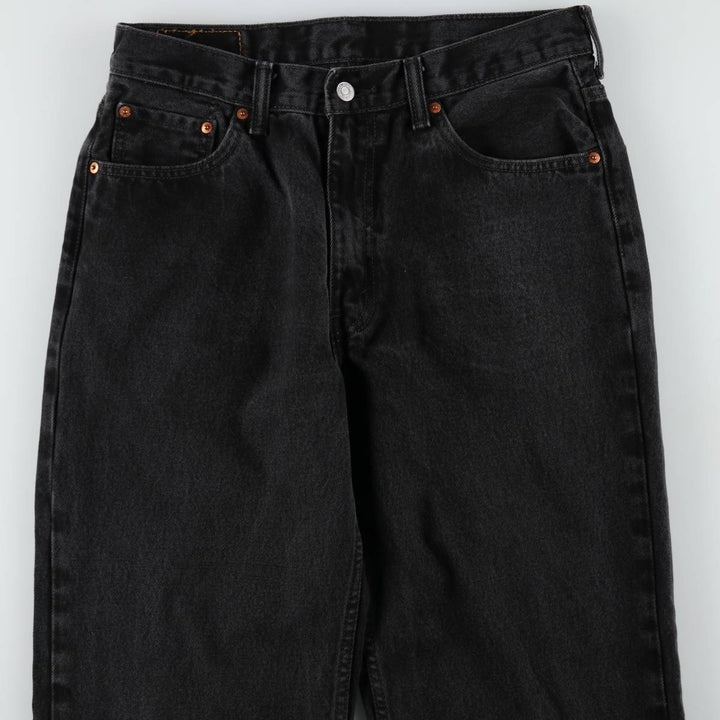 Levi's 550 Black Denim Tapered Jeans, Men's Size W33 (approx.), Vintage cotton black type Vintage Second Hand