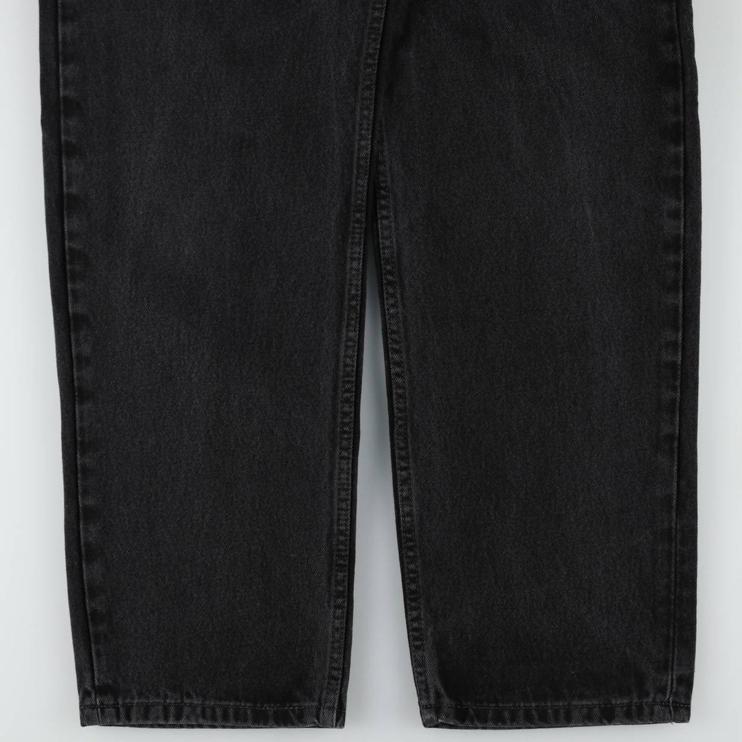 Levi's 550 Black Denim Tapered Jeans, Men's Size W33 (approx.), Vintage cotton black type Vintage Second Hand