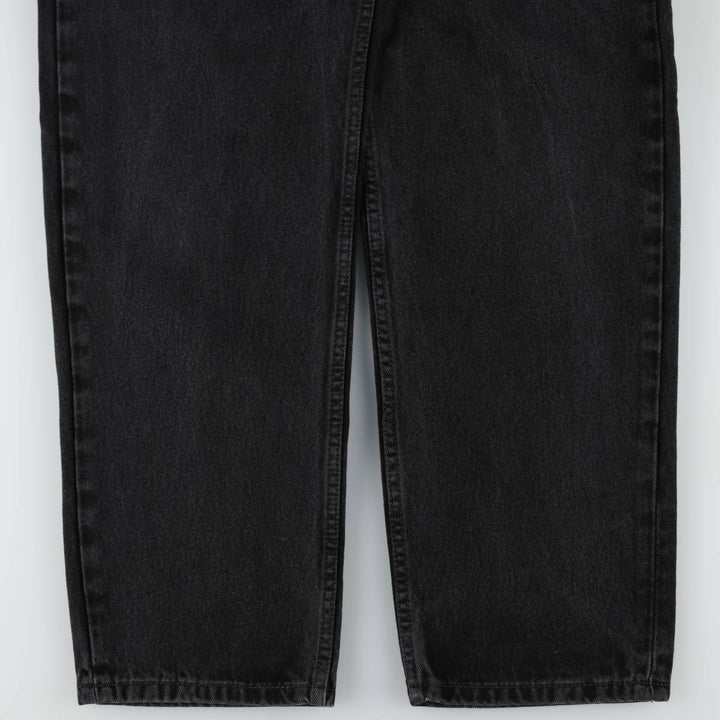Levi's 550 Black Denim Tapered Jeans, Men's Size W33 (approx.), Vintage cotton black type Vintage Second Hand