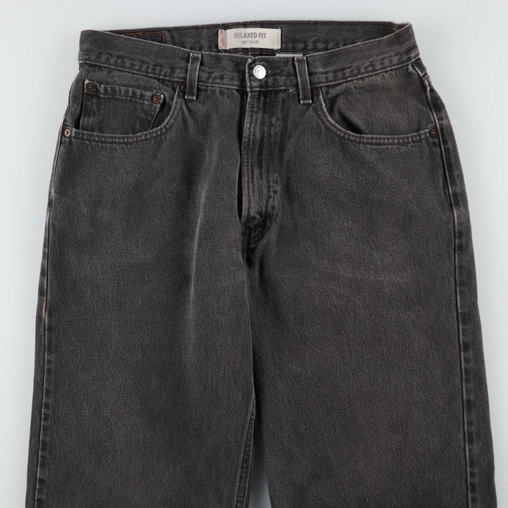 00'S Levi's 550 Relaxed Fit Black Denim Tapered Denim Pants Men's W32 cotton black type Vintage Second Hand