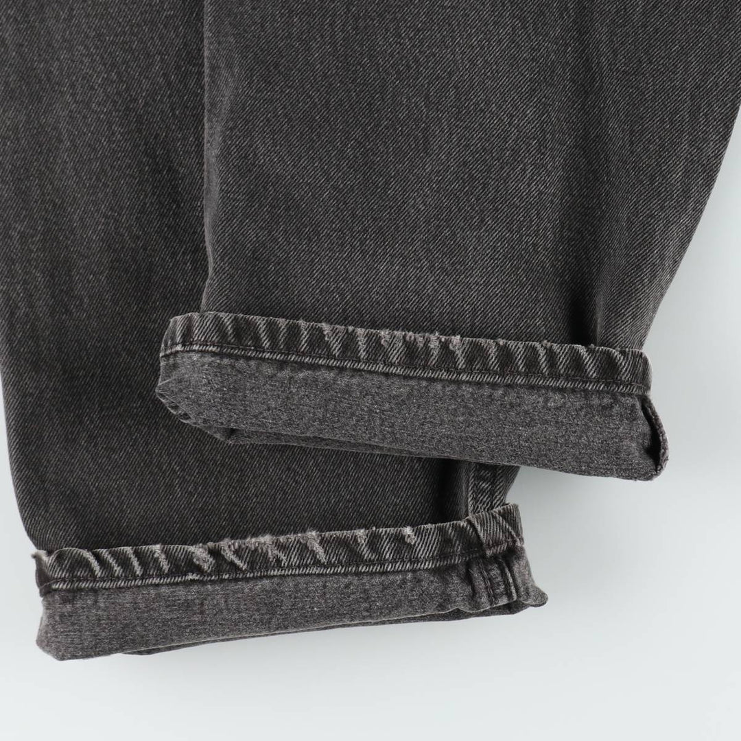 00'S Levi's 550 Relaxed Fit Black Denim Tapered Denim Pants Men's W32 cotton black type Vintage Second Hand