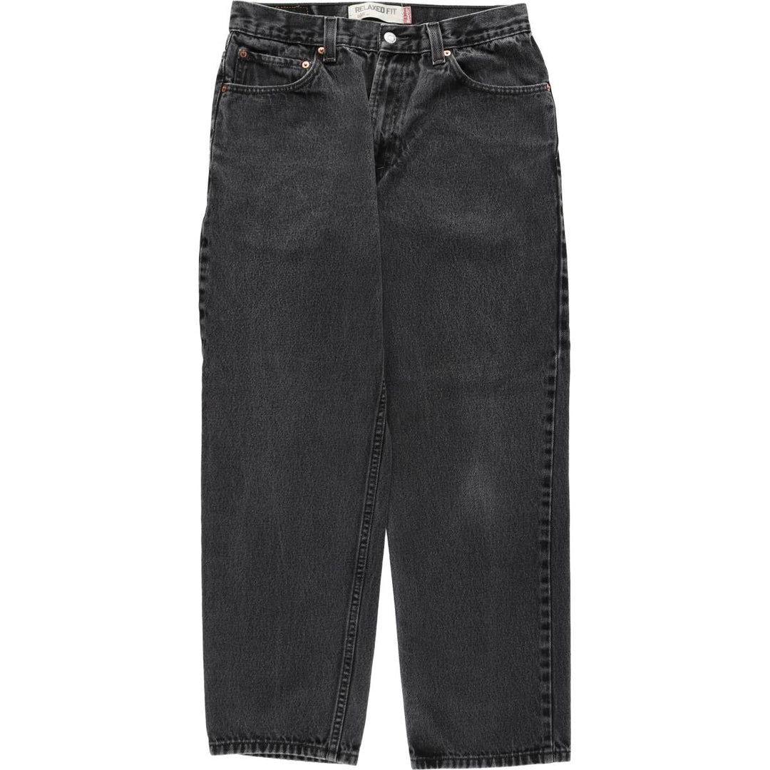 00'S Levi's 550 Relaxed Fit Black Denim Tapered Denim Pants Men's W31 cotton black type Vintage Second Hand