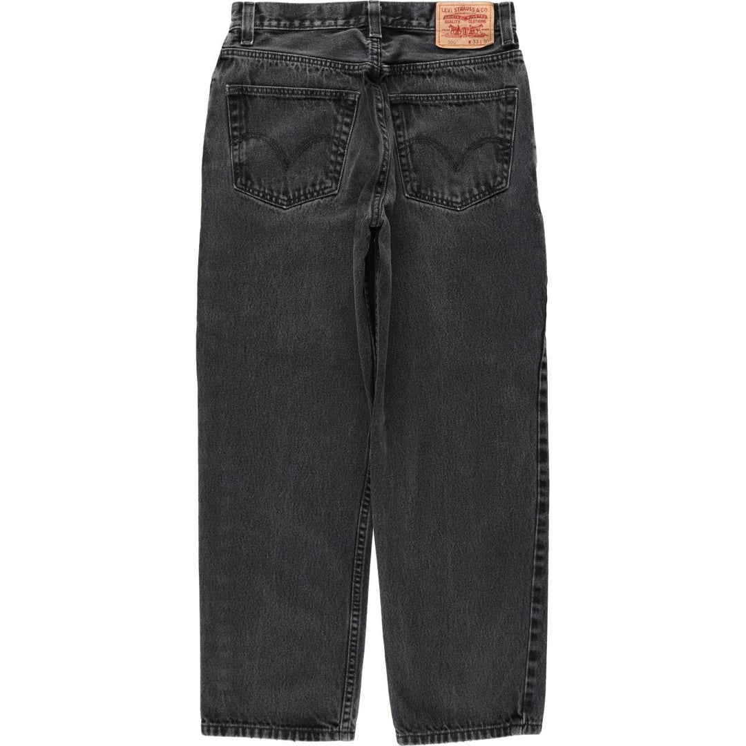 00'S Levi's 550 Relaxed Fit Black Denim Tapered Denim Pants Men's W31 cotton black type Vintage Second Hand