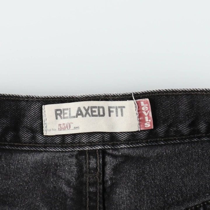 00'S Levi's 550 Relaxed Fit Black Denim Tapered Denim Pants Men's W31 cotton black type Vintage Second Hand