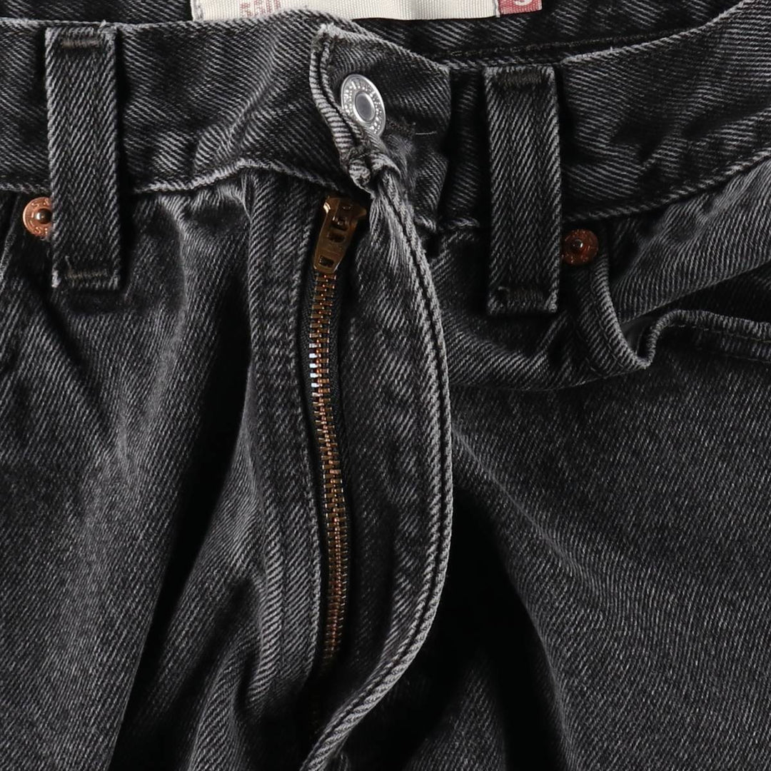 00'S Levi's 550 Relaxed Fit Black Denim Tapered Denim Pants Men's W31 cotton black type Vintage Second Hand