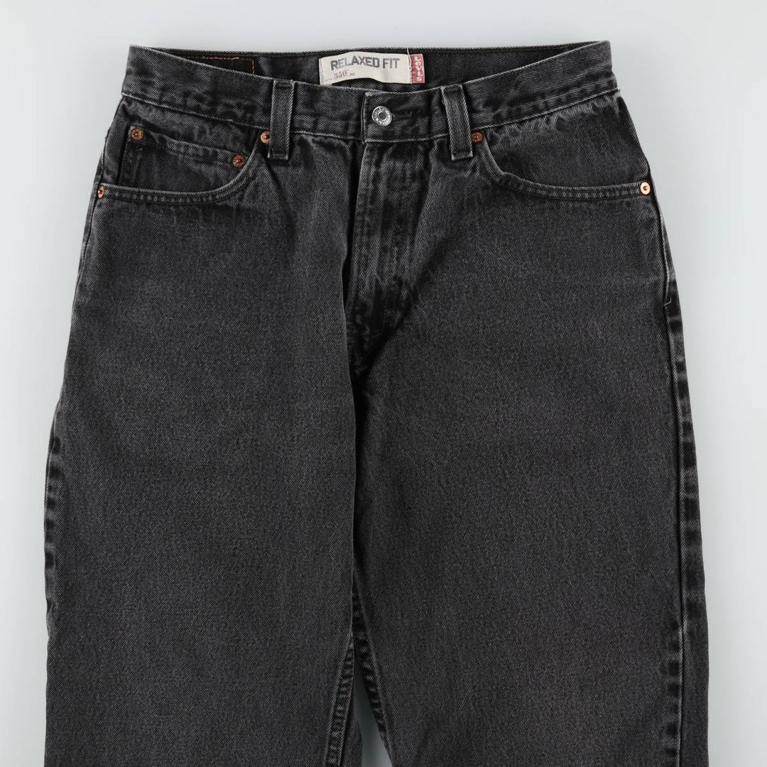 00'S Levi's 550 Relaxed Fit Black Denim Tapered Denim Pants Men's W31 cotton black type Vintage Second Hand