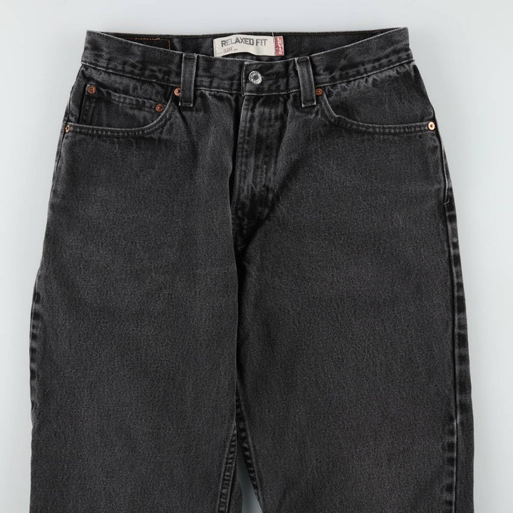 00'S Levi's 550 Relaxed Fit Black Denim Tapered Denim Pants Men's W31 cotton black type Vintage Second Hand