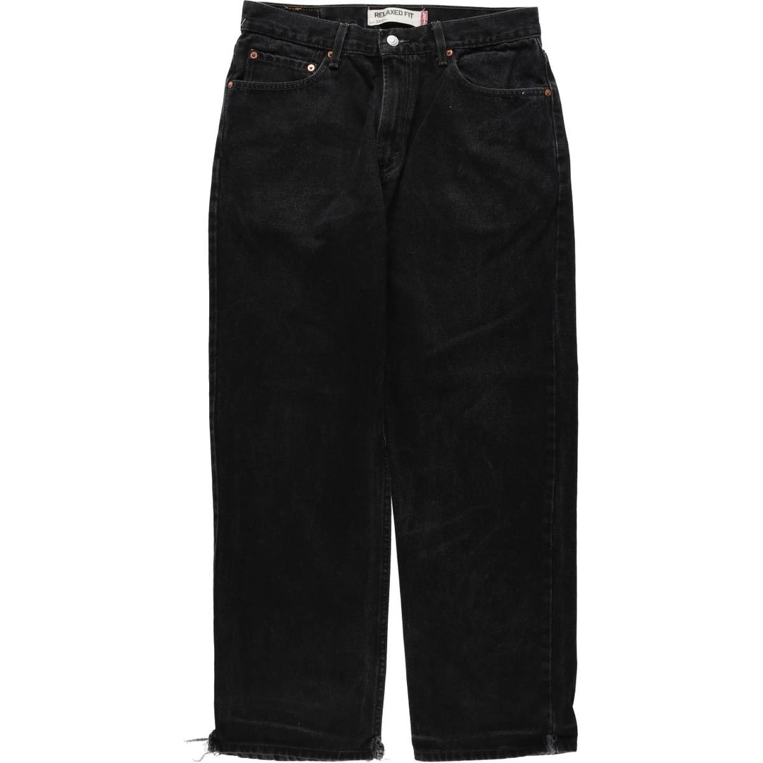 00'S Levi's 550 Relaxed Fit Black Denim Tapered Denim Pants Men's W33 cotton black type Vintage Second Hand