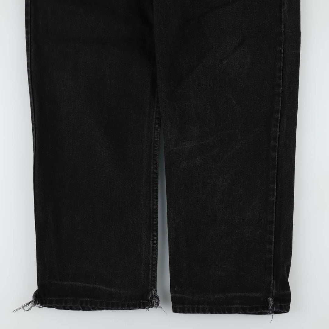00'S Levi's 550 Relaxed Fit Black Denim Tapered Denim Pants Men's W33 cotton black type Vintage Second Hand