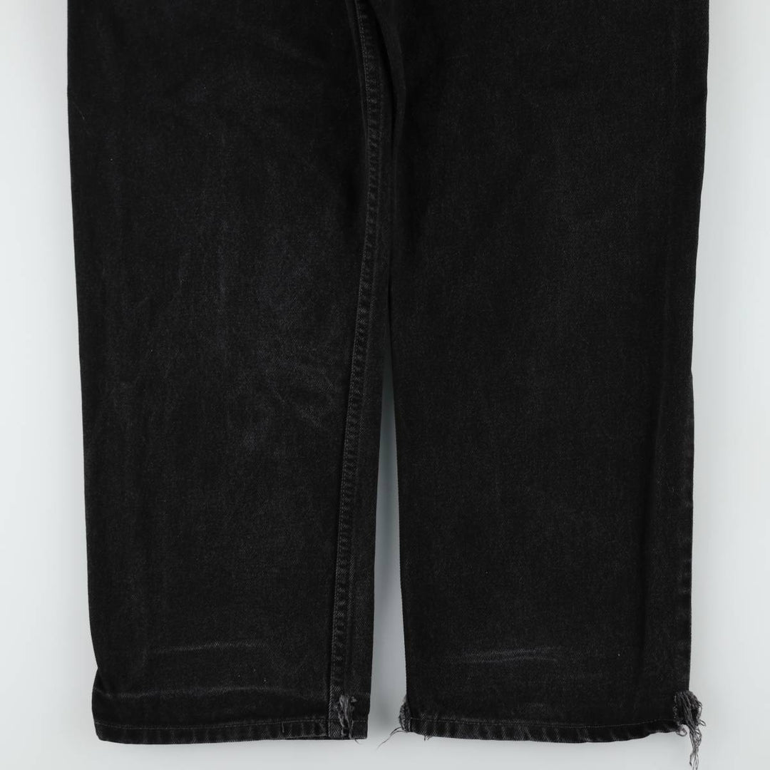 00'S Levi's 550 Relaxed Fit Black Denim Tapered Denim Pants Men's W33 cotton black type Vintage Second Hand