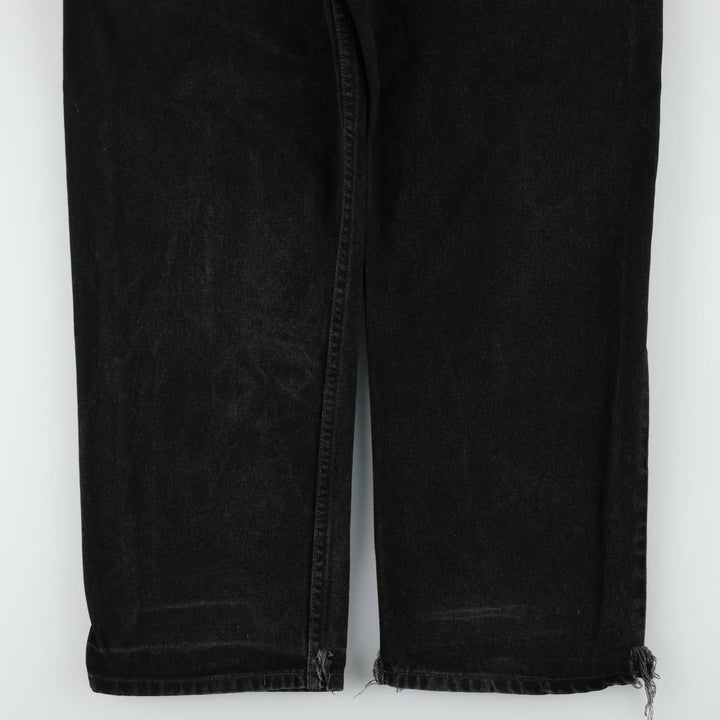 00'S Levi's 550 Relaxed Fit Black Denim Tapered Denim Pants Men's W33 cotton black type Vintage Second Hand