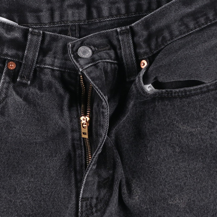 Levi's 550 Black Denim Tapered Jeans, Men's Size W34 (approx.), Vintage cotton black type Vintage Second Hand