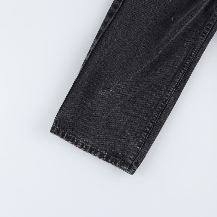 Levi's 550 Black Denim Tapered Jeans, Men's Size W34 (approx.), Vintage cotton black type Vintage Second Hand