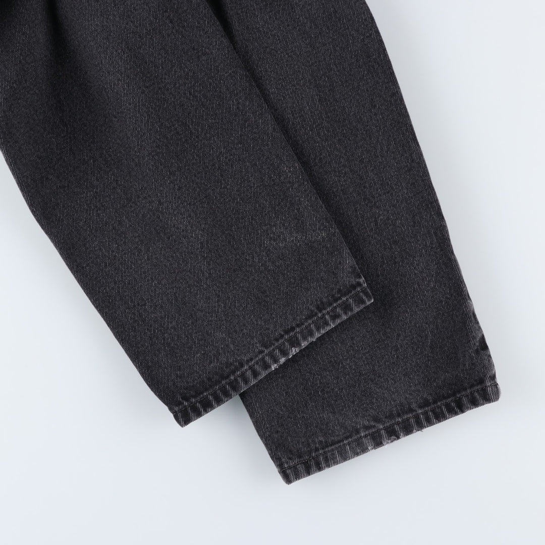 Levi's 550 Black Denim Tapered Jeans, Men's Size W34 (approx.), Vintage cotton black type Vintage Second Hand