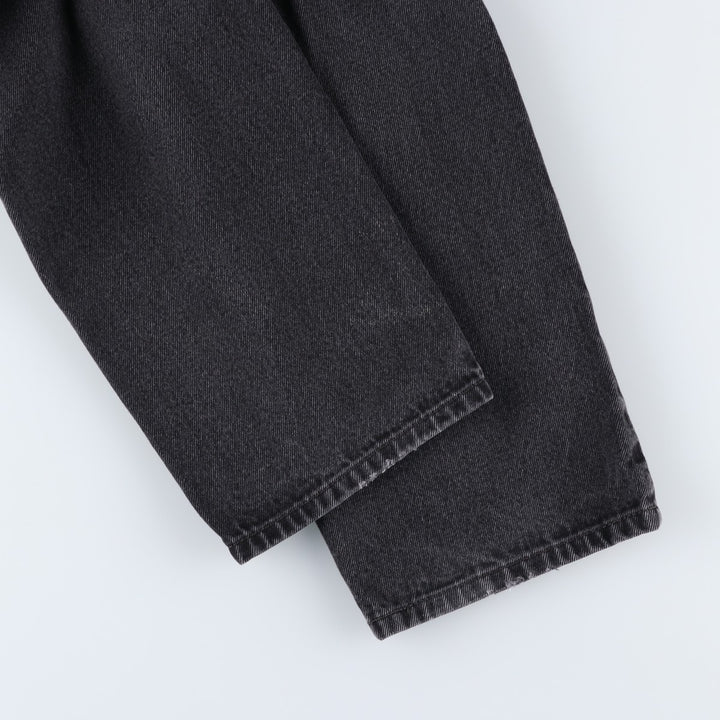 Levi's 550 Black Denim Tapered Jeans, Men's Size W34 (approx.), Vintage cotton black type Vintage Second Hand