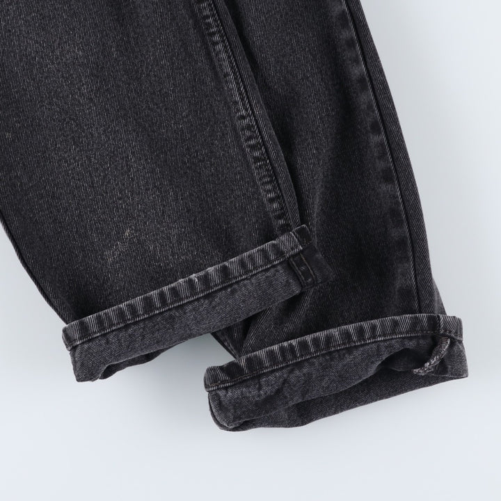 Levi's 550 Black Denim Tapered Jeans, Men's Size W34 (approx.), Vintage cotton black type Vintage Second Hand