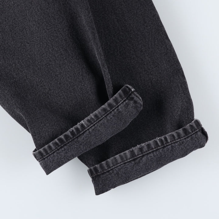 Levi's 550 Black Denim Tapered Jeans, Men's Size W34 (approx.), Vintage cotton black type Vintage Second Hand