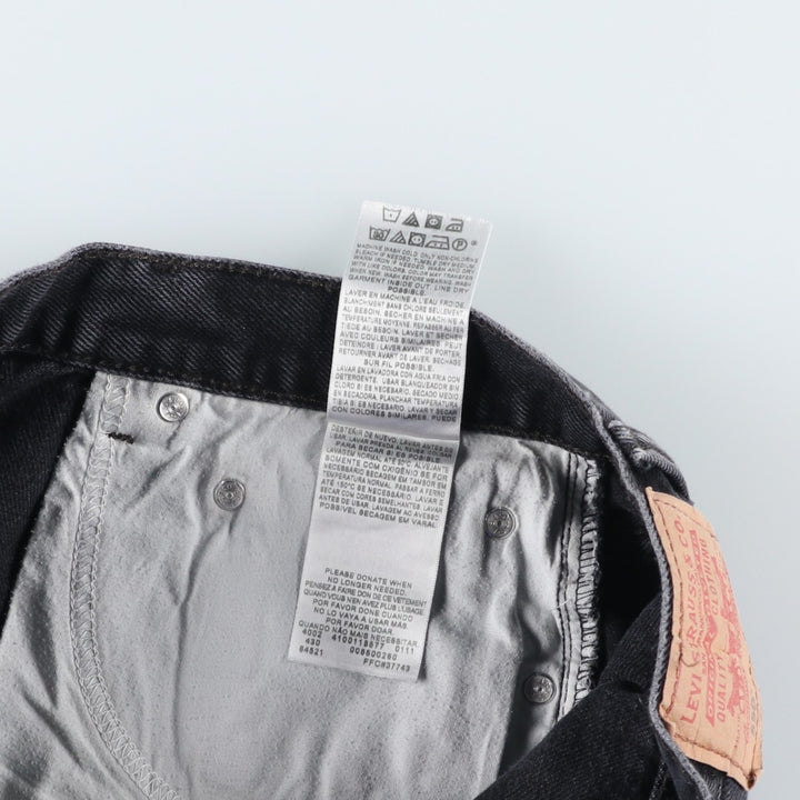 Levi's 550 Relaxed Fit Black Denim Tapered Jeans, Men's Size W33 (approx.), Vintage cotton black type Vintage Second Hand
