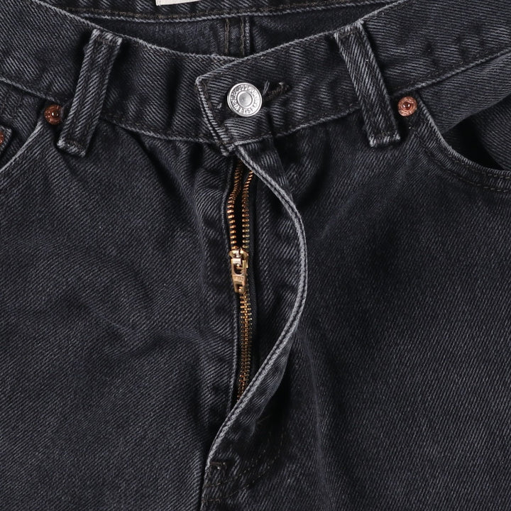 Levi's 550 Relaxed Fit Black Denim Tapered Jeans, Men's Size W33 (approx.), Vintage cotton black type Vintage Second Hand