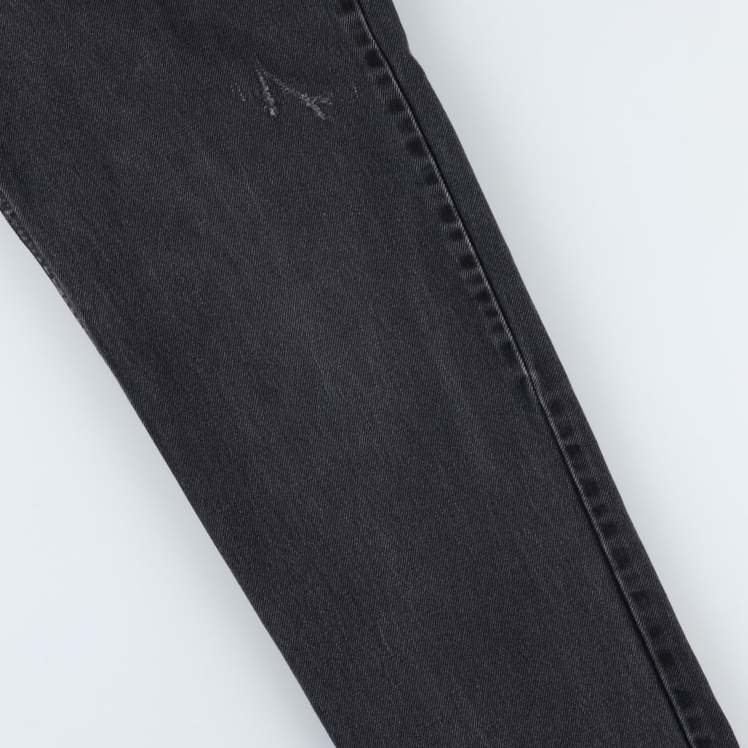 Levi's 550 Relaxed Fit Black Denim Tapered Jeans, Men's Size W33 (approx.), Vintage cotton black type Vintage Second Hand