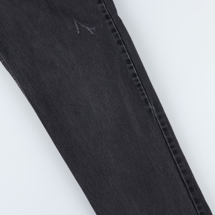 Levi's 550 Relaxed Fit Black Denim Tapered Jeans, Men's Size W33 (approx.), Vintage cotton black type Vintage Second Hand