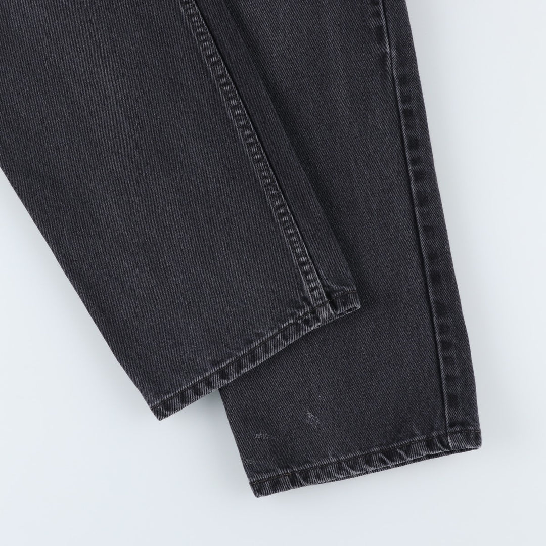 Levi's 550 Relaxed Fit Black Denim Tapered Jeans, Men's Size W33 (approx.), Vintage cotton black type Vintage Second Hand