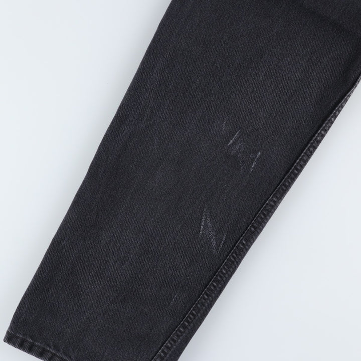 Levi's 550 Relaxed Fit Black Denim Tapered Jeans, Men's Size W33 (approx.), Vintage cotton black type Vintage Second Hand